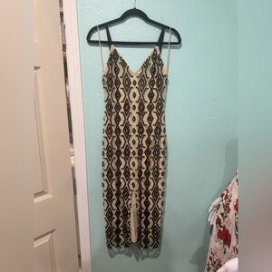 Alice + Olivia Midi Beaded Geometric Arlette Dress NWT